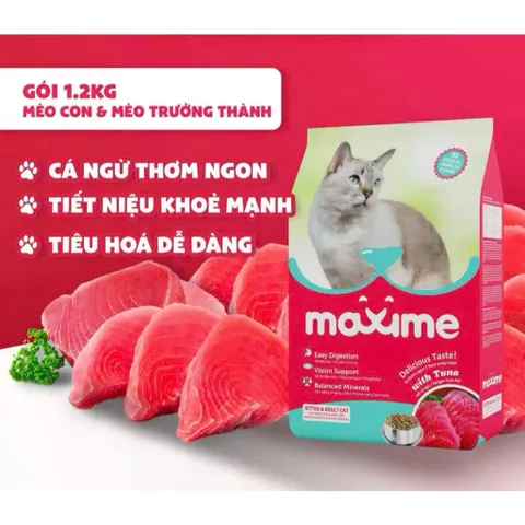 Thức ăn Maxime dành cho cả mèo con và trưởng thành gói 1,2kg
