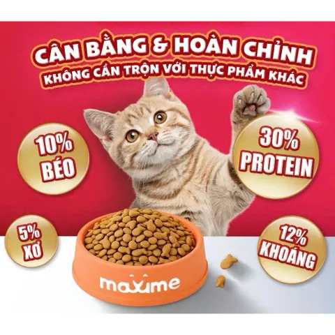 Thức ăn Maxime dành cho cả mèo con và trưởng thành gói 1,2kg