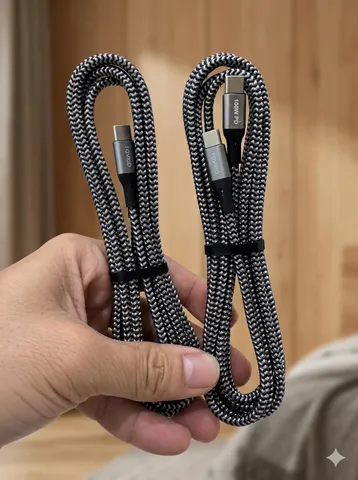 Cáp C to C Raviad 100w bọc dù siêu bền dài 1,8m (P124805)
