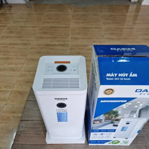 Máy hút ẩm daichi 30l có kết nối app điện thoại kiêm lọc không khí thô và sấy quần áo (P124776)