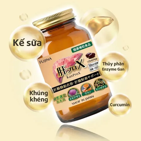 KanProX - Viên uống Hỗ trợ cải thiện chức năng gan, giải độc gan, hộp 60 viên