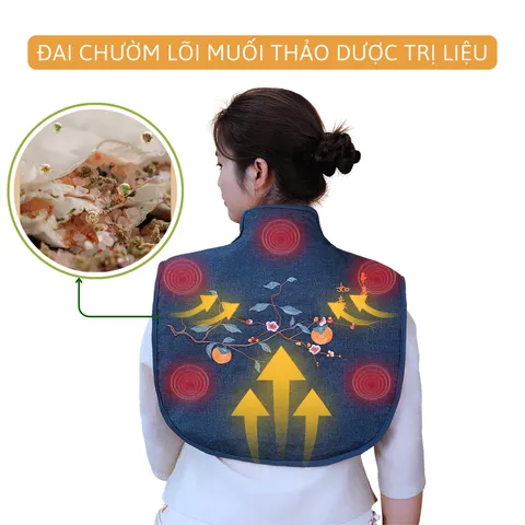 Đai Chườm Muối Thảo Dược ĐỒNG NHÂN ĐƯỜNG Giảm Đau Vai Gáy Cổ, Giảm Căng Cứng Cơ, Tăng Tuần Hoàn Máu (P124083)