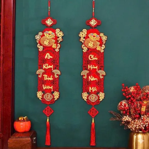 Cặp câu đối hồ lô AN KHANG THỊNH VƯỢNG __ CHÚC MỪNG NĂM MỚI (P124004)