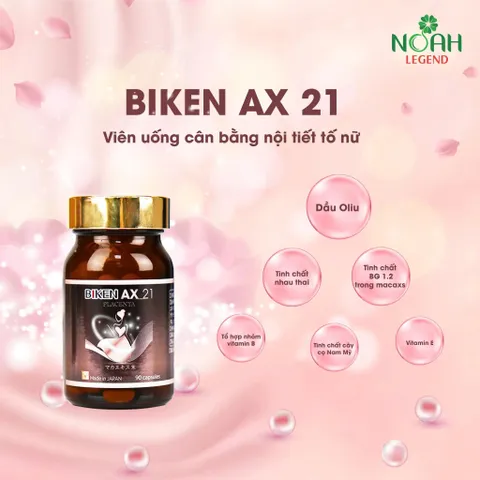 BIKEN AX 21 - Viên uống nội tiết tố nữ Nhật Bản, Hộp 90 viên