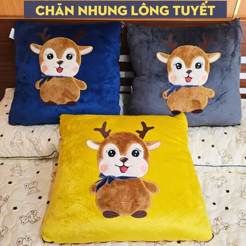 Chăn nhung lông tuyết gấp gọn, cực ấm (P123902)