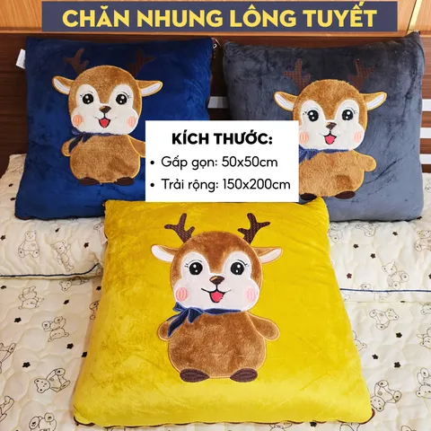 Chăn nhung lông tuyết gấp gọn, cực ấm (P123902)