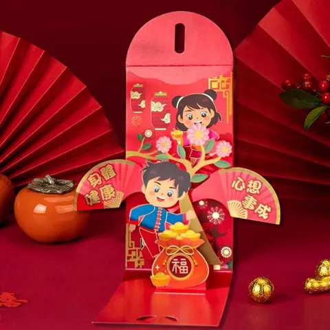 Combo 10 cái Lì xì 3D - Phong cách Trung Hoa - Mix hình (P123607)