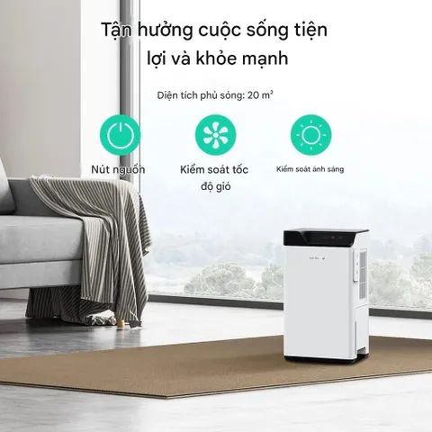 Máy hút ẩm bán dẫn thông minh Dehumidifier (Amz Mỹ )- có remote, đèn diệt khuẩn (P123372)