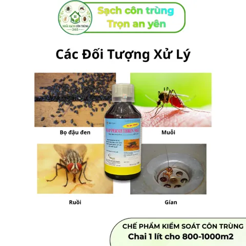 Map Permethrin 50ec 1 lít – Chế phẩm kiểm soát muỗi & côn trùng nhà ở, xử lý dịch vụ- Hạ gục nhanh
