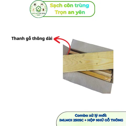 [Xử lý mối] imi.MOI 250sc 50ml và hộp nhử mối gỗ thông tự nhiên kiểm soát mối cho đồ gỗ, nền móng