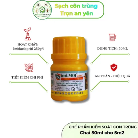 Imi.Moi 250sc 50ml Kiên Nam – Chế phẩm phòng chống mối công trình, hỗ trợ xử lý mối hiệu quả