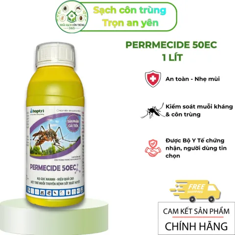 Permecide 50ec 1 lít, kiểm soát ruồi muỗi, côn trùng, hạ gục nhanh chóng với 50% permethrin