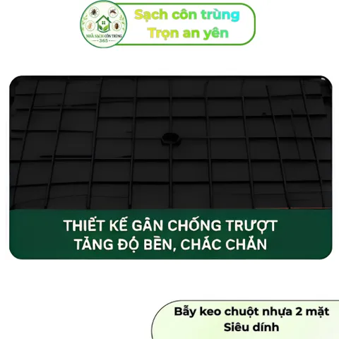 Bộ 2 khay keo siêu dính, khay nhựa đen cứng cáp, hỗ trợ bắt chuột, ruồi và côn trùng bò