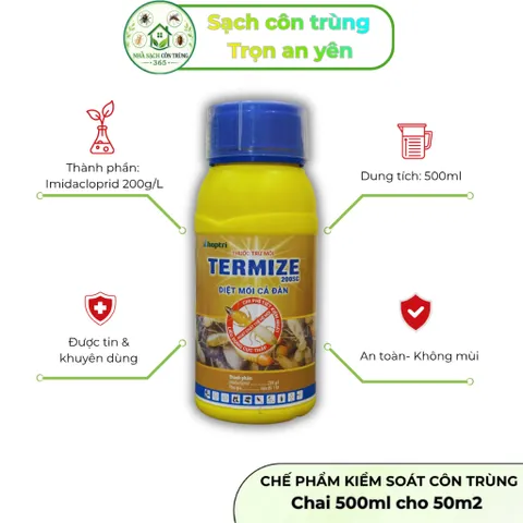 Termize 200sc 500ml – Chế phẩm không mùi hỗ trợ kiểm soát mối mọt cho công trình & nhà ở