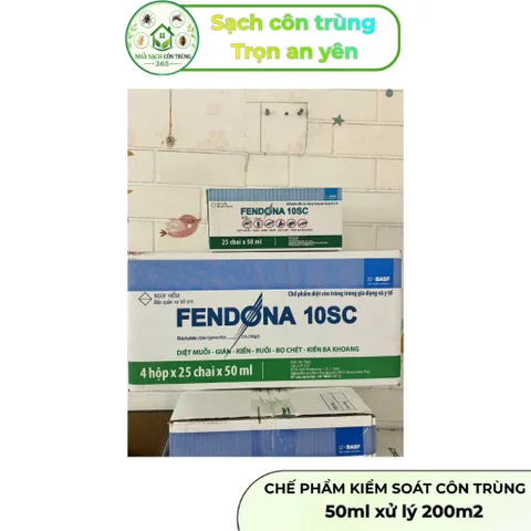 10 chai Fendona 10sc 50ml không mùi, kiểm soát muỗi, côn trùng tồn lưu tốt, sản phẩm của Basf