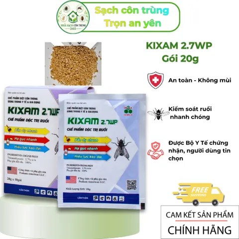 Hộp 10 gói Kixam 2.7wp 200gram– Chế phẩm kiểm ruồi nhặng 