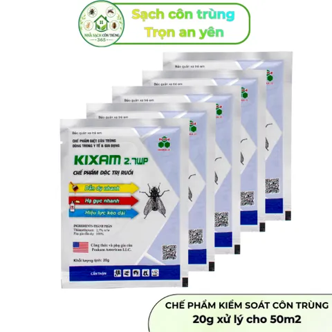Hộp 10 gói Kixam 2.7wp 200gram– Chế phẩm kiểm ruồi nhặng 