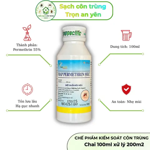 Combo Fendona 10sc 50ml và Map Permethrin 55ec 100ml hỗ trợ kiểm soát muỗi & côn trùng
