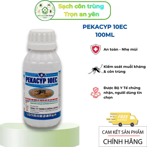 Pekacyp 10ec 100ml chế phẩm kiểm soát muỗi và cồn trùng tồn lưu tốt, Pekacyp 10ec có mùi nhẹ