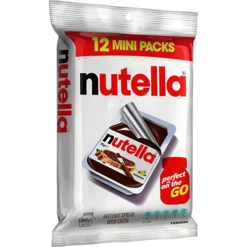 Nutella Hazelnut Spread Vị Cacao 12 Mini Khay Dùng Kèm Bánh Mì