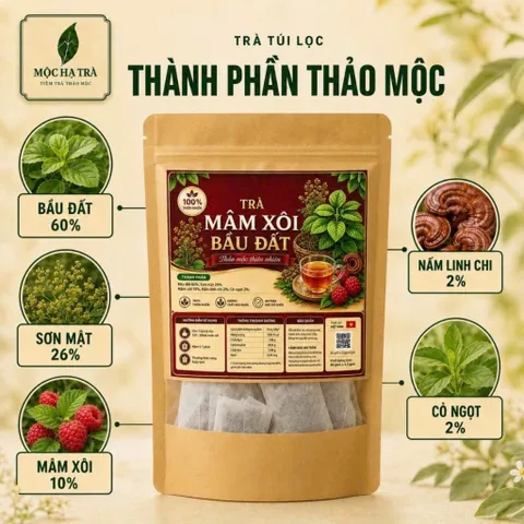COOMBO 2 Trà Mâm Xôi Bầu Đất 100% Thiên Nhiên Giảm Mệt Mỏi Thư Giãn Túi 30 Túi Lọc x 3g Thích Hợp Uống Mỗi Ngày Tạo Thói 847869
