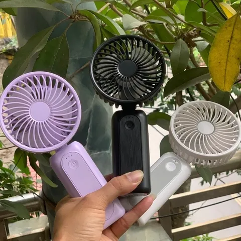 Quạt cầm tay M2 siêu mạnh khủng khiếp , dung lượng pin 4000mah , động cơ phản lực, gập để bàn tiện lợi