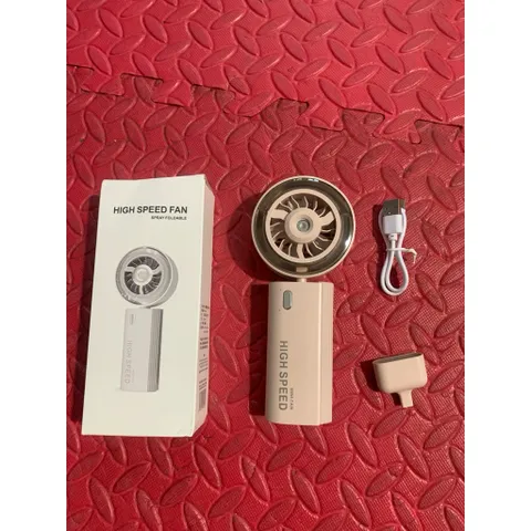 Quạt JM013 Full sương , siêu mạnh khủng khiếp , động cơ phản lực drone , pin 1800mah , gập để bàn , kẹp ô dù tiện lợi .