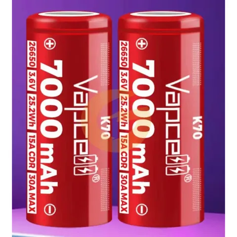 Pin 26650 Vapcell K54 , dung lượng 5400mah siêu cao  giành cho đèn pin , thiết bị điện tử sử dụng pin 26650