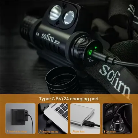 Đèn đội đầu Sofirn Hs20, độ sáng 2700 lumen , pin 18650 , cao cấp chính hãng .