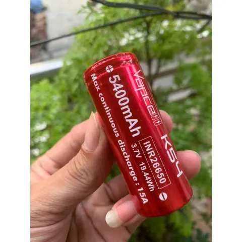 Pin 26650 Vapcell K54 đầu lồi cao cấp , dung lượng 5400mah , dùng cho đèn pin , thiết bị điện ... chính hãng , new 100%