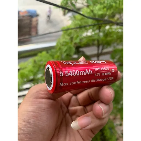 Pin 26650 Vapcell K54 đầu lồi cao cấp , dung lượng 5400mah , dùng cho đèn pin , thiết bị điện ... chính hãng , new 100%