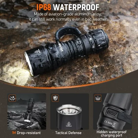 Đèn pin Wurkkos TD07 , siêu sáng , siêu nhỏ gọn , chế độ tác chiến nháy strobe cực nhanh , phù hợp cho csgt , cơ động ….