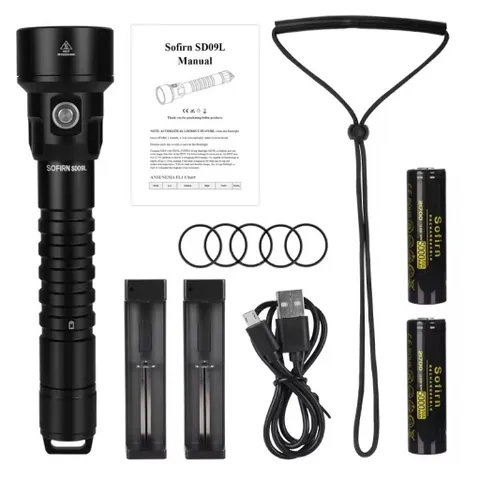 Đèn pin lặn SD09L sofirn , cao cấp siêu sáng , sử dụng 2 pin 21700 tháo rời , độ sáng khủng lên tới 6800 lumen