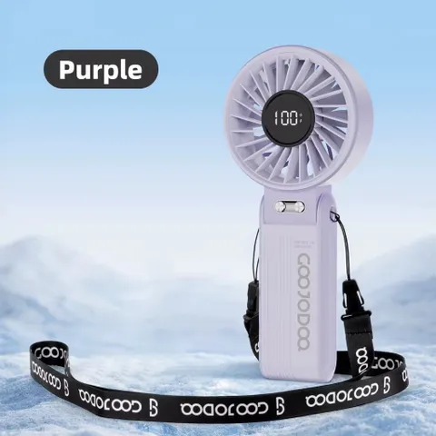 Quạt Goojodoq gập siêu mạnh siêu mát , 100 cấp độ gió ,động cơ không chổi than êm ái , gập đeo cổ tiện lợi .