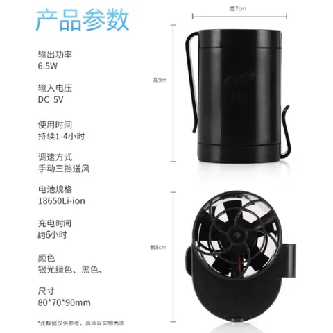 Quạt cài thắt lưng eo Gongtian F12 , siêu mạnh 6,5w , sử dụng pin 18650 tháo rời tiện lợi   cực mát , cực bền .