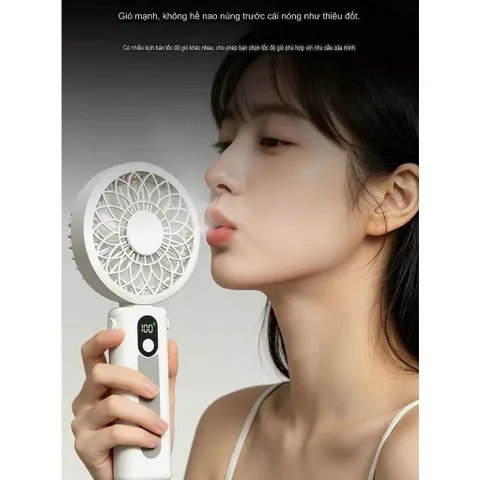 Quạt M3 siêu mạnh bá đạo , động cơ phản lực không chổi than , sử dụng pin 21700 tháo rời được , 7 cấp độ gió siêu mát.