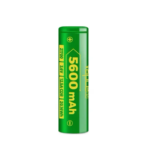 Pin 21700 Vapcell G56 , dung lượng 5600mah , giành cho đèn pin , quạt cầm tay và các thiết bị điện tử cao cấp .