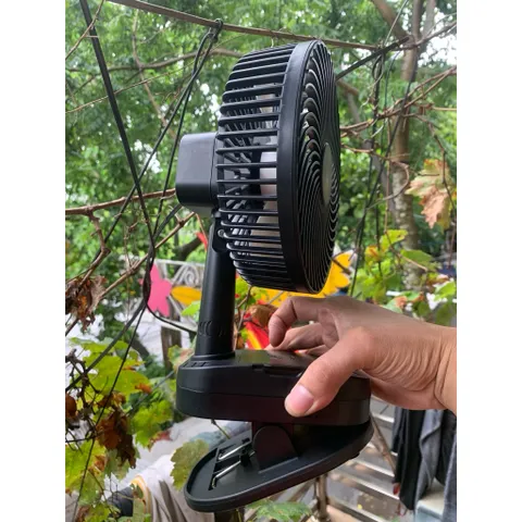 Quạt Kẹp để bàn Gongtian F1122 , 2 pin 21700 siêu trâu , công suất 7w , đảo gió tự động , hẹn giờ , động cơ không chổi