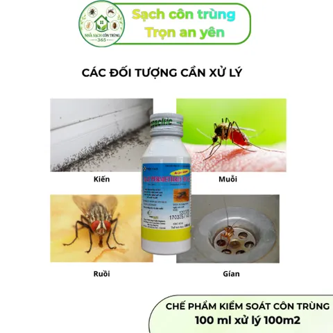 Map Permethrin 50ec 100ml chế phẩm kiểm soát muỗi và côn trùng hiệu quả, tồn lưu lâu, Anh Quốc
