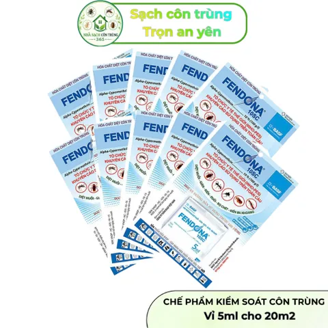 10 vỉ Fendona 10sc 5ml – Kiểm soát muỗi, côn trùng trong không gian sống, không mùi, tặng 2 bám dính