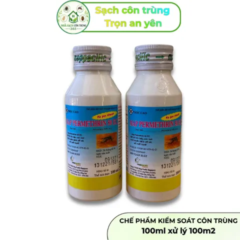 Map Permethrin 50ec 100ml chế phẩm kiểm soát muỗi và côn trùng hiệu quả, tồn lưu lâu, Anh Quốc