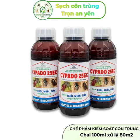 Cypado 25ec 1 lít – Chế phẩm hỗ trợ kiểm soát muỗi, côn trùng với 25% Cypermẹthrin giúp hạ gục nhanh