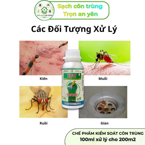 Hi Fly – Hỗ trợ kiểm soát muỗi & côn trùng trong gia dụng, vườn cây,.. hạ gục nhanh, tồn lưu tốt