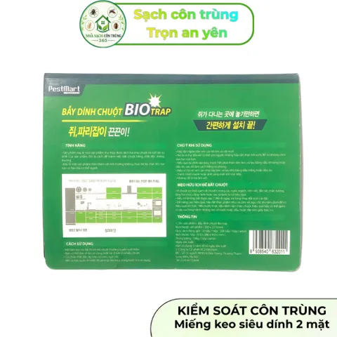 [Combo 10 miếng] Bio Trap – Keo siêu dính chuột & côn trùng dạng tấm tiện dụng, siêu dính 2 mặt