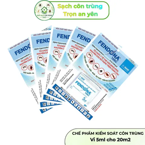 Fendona 10sc không mùi – Giải pháp hỗ trợ kiểm soát muỗi, kiến, gián,...vỉ 5ml cho 20m2, tồn lưu tốt