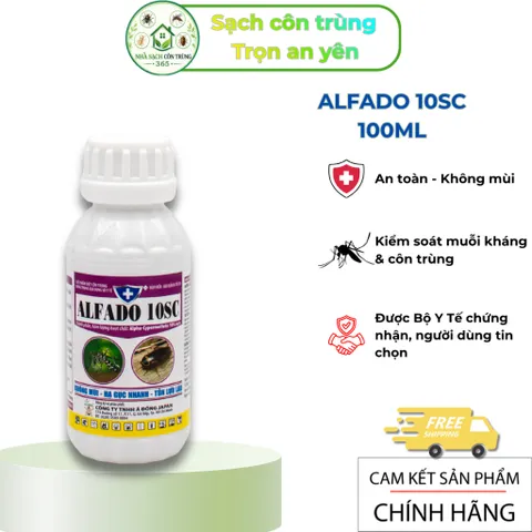 Alfado 10sc 100ml không mùi, Chế phẩm hỗ trợ kiểm soát muỗi, kiến ba khoang, côn trùng tồn lưu lâu