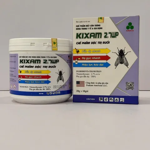 Hũ Kixam 2.7WP 400g – Chế phẩm hỗ trợ kiểm soát ruồi & nhặng trong khu vực sinh hoạt, hạ gục nhanh 848228