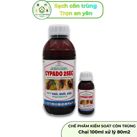 Cypado 25ec 100ml – Chế phẩm hỗ trợ kiểm soát muỗi & côn trùng với 25% Cypermẹthrin hạ gục nhanh