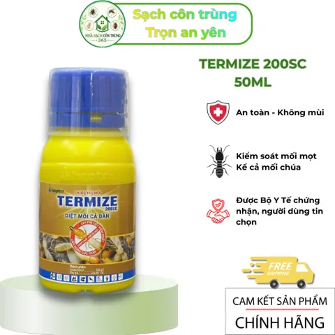 Termize 200sc lọ 50ml không mùi - kiểm soát và xử lý mối nền móng nhà, đồ gỗ nội thất dễ dàng