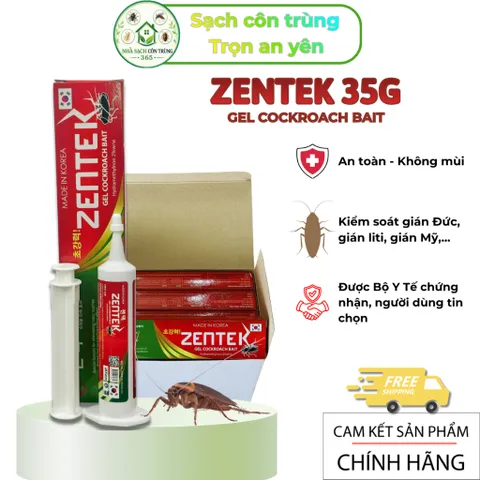 10 tuýp Gel Zentek 35g Hàn Quốc – bả gel hỗ trợ kiểm soát và xử lý gián Đức, gián Mỹ, gián li ti,..